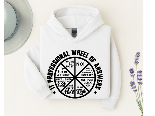 IT Professional Wheel of Answers Hoodie