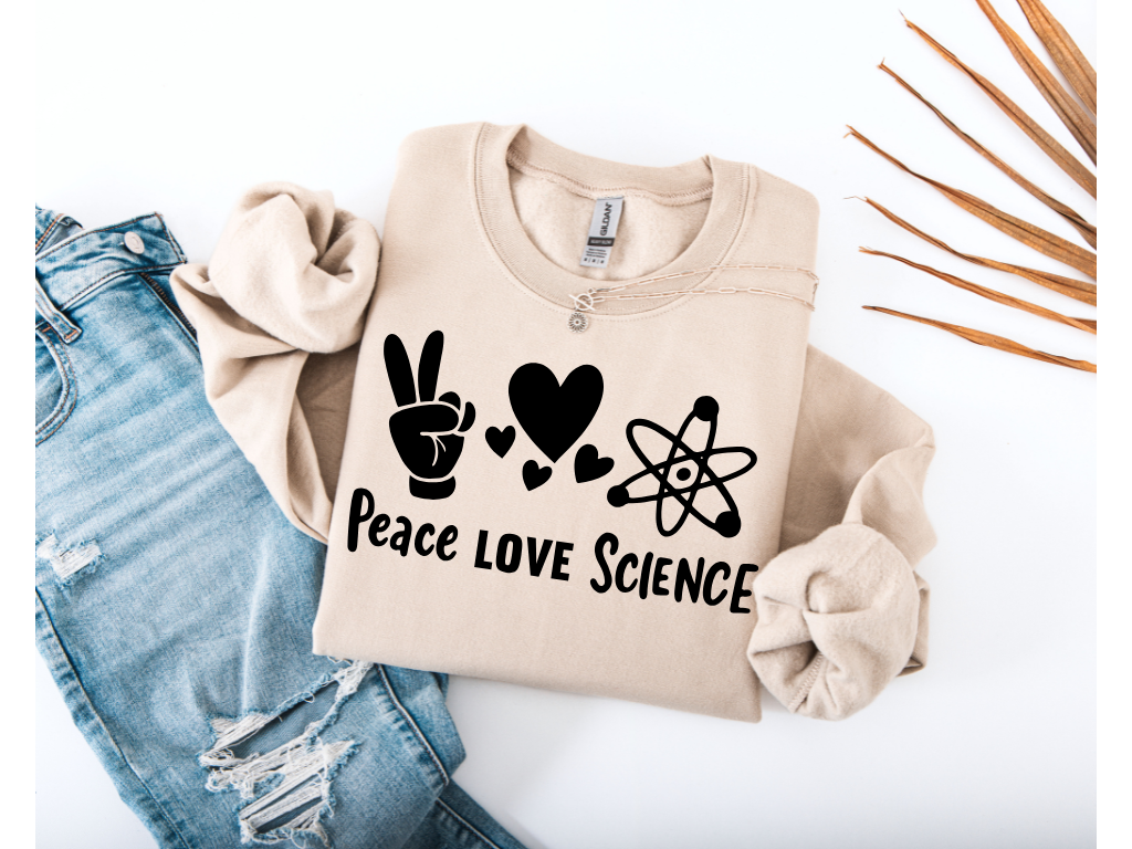 Peace Love Science Crewneck