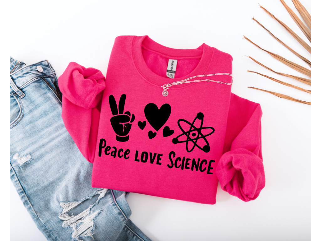 Peace Love Science Crewneck