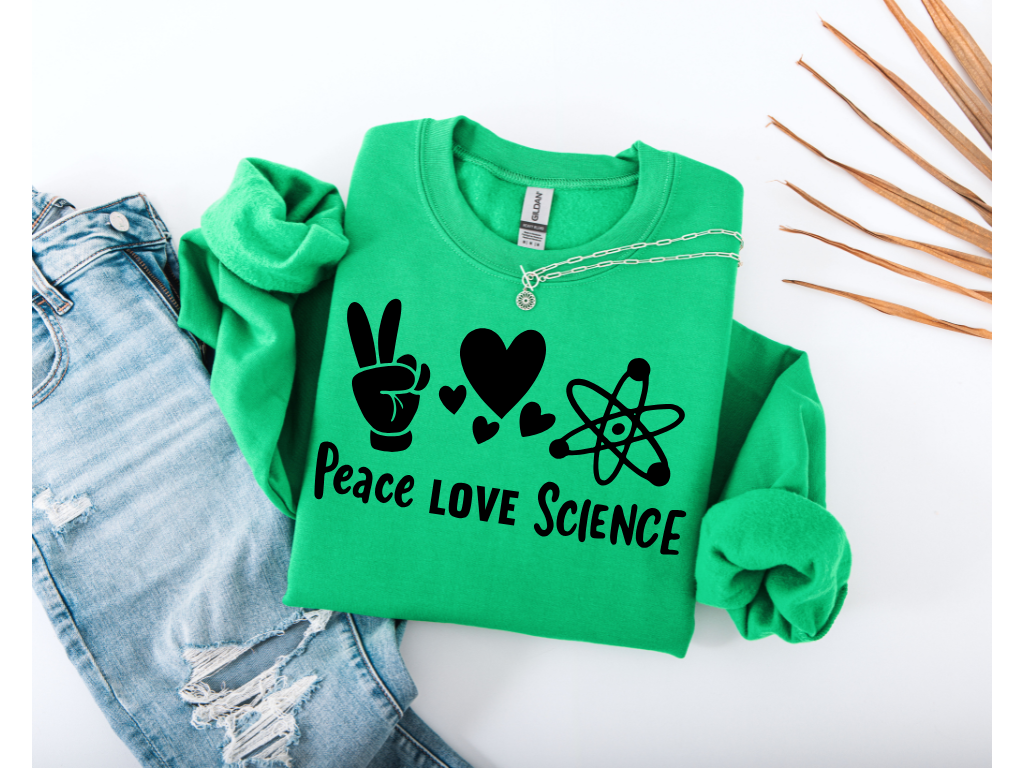 Peace Love Science Crewneck