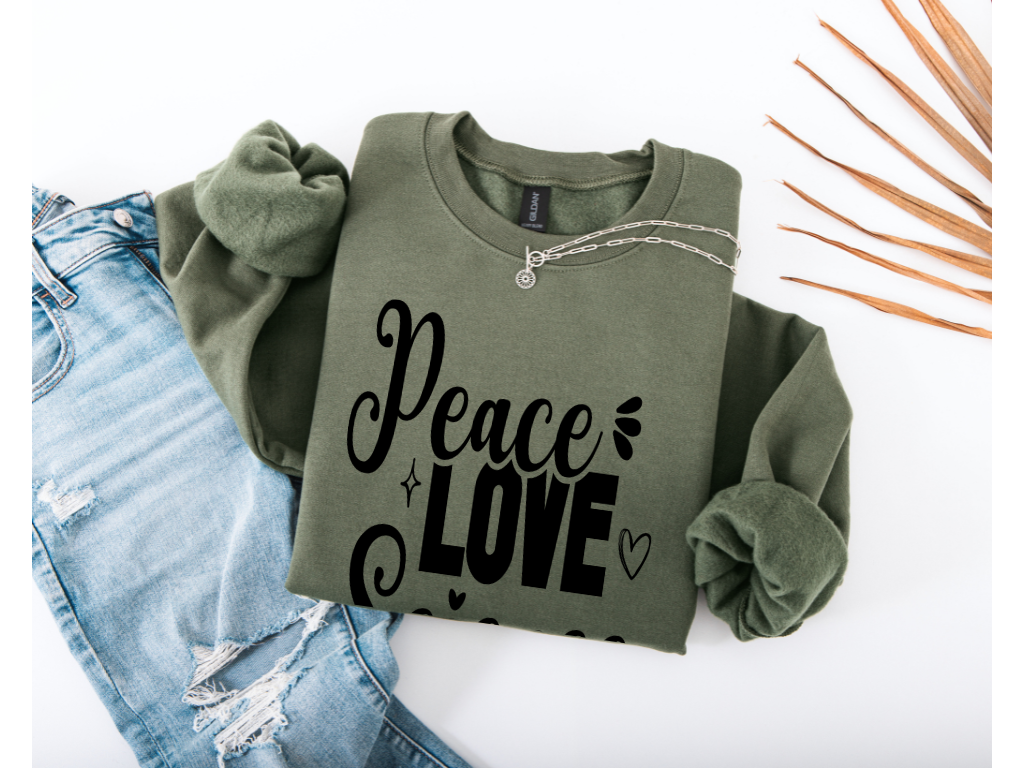 Peace Love Science Crewneck