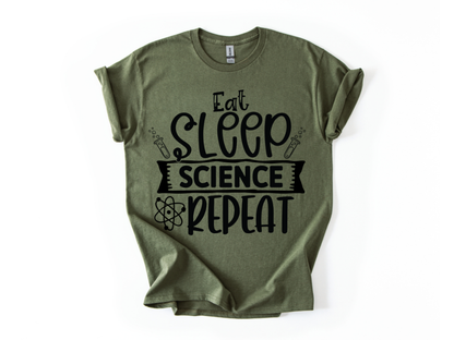Eat Sleep Science Repeat T-Shirt